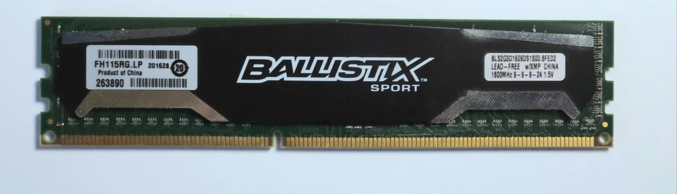 Crucial Ballistix Sport 4GB (2x2GB) 1600mhz DDR3 KIT BLS2G3D1609DS1S00 PC3-12800 - Image 3 of 4