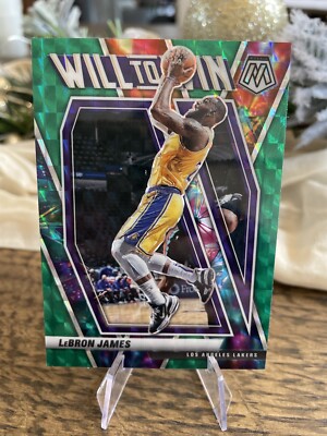 2020-21 Panini Mosaic LeBron James Will to Win Green #10 Lakers SP