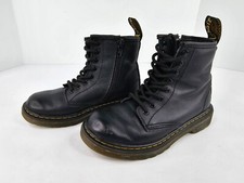 Dr. Martens Kids' 1460 J Leather Lace-Up Combat Boots Size US 1 Youth