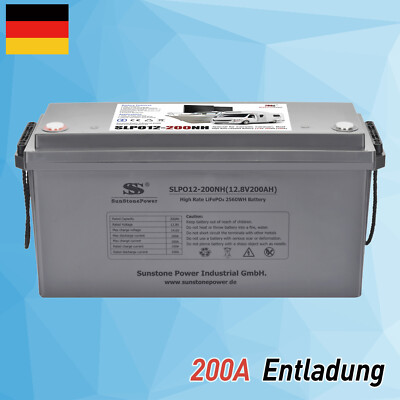 12V 200AH Lithium Ionen Batteriespeicher 1C Entladung Yachten Boote Solaranlage