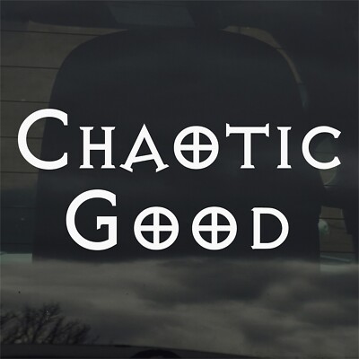 Chaotic Good Alignment Vinyl Sticker Decal RPG TTRPG Gaming Role Play