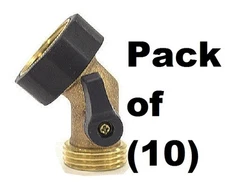 (10) Green Thumb 50307GT Brass GooseNeck Faucet Mount Garden Hose Shut Offs