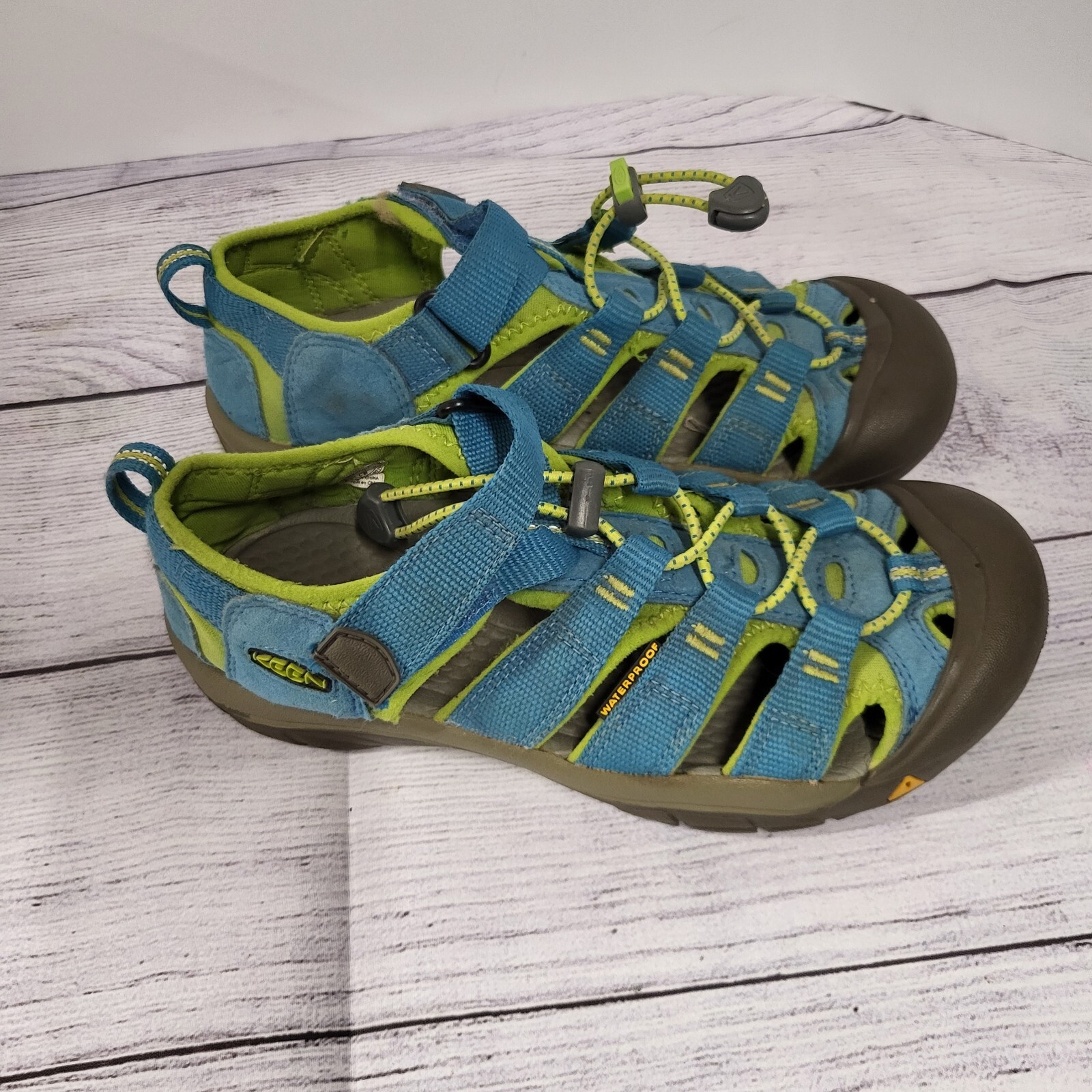 Scarpe sandali Keen Newport H2 giovani grandi bambini ragazze blu verde taglia 4