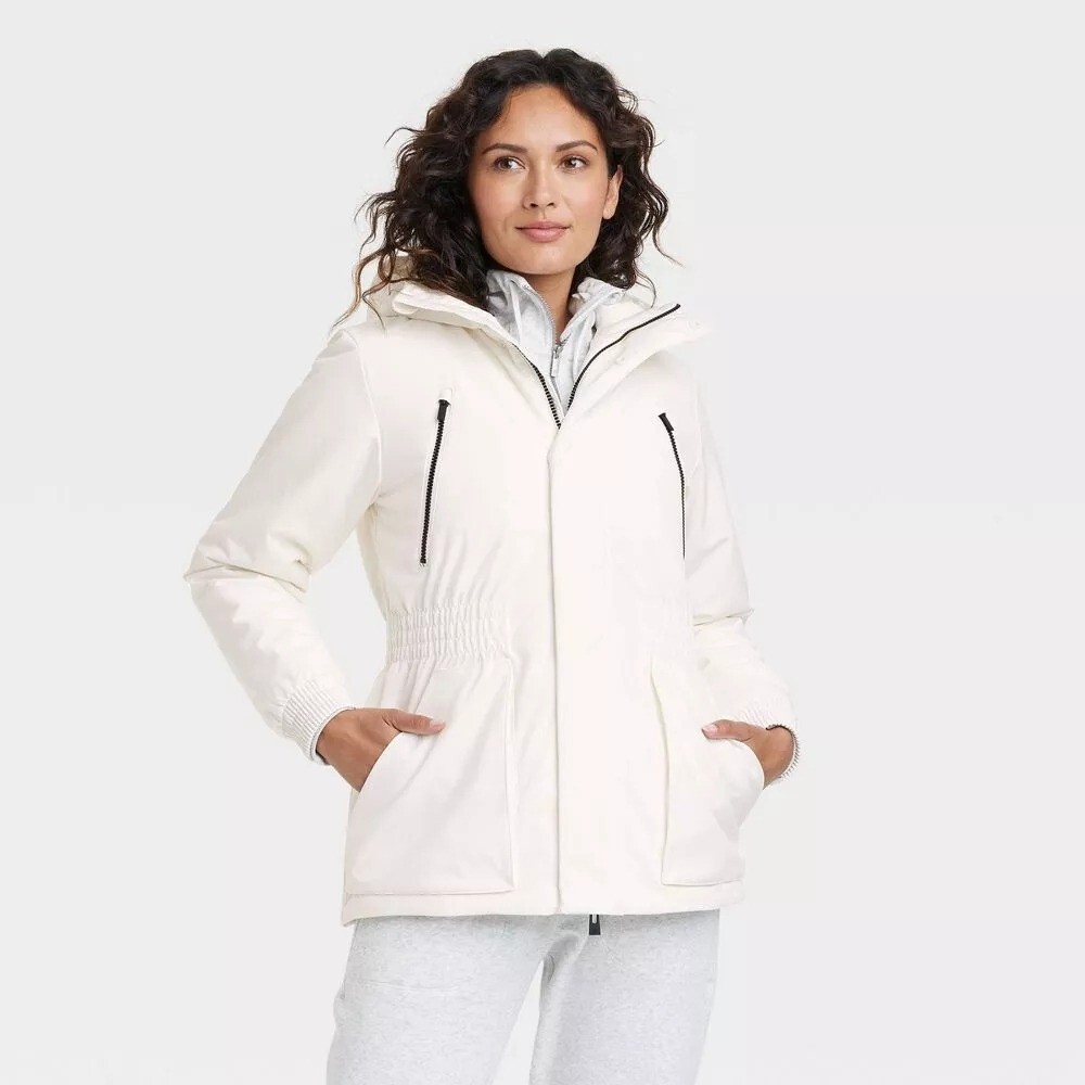 All In Motion Zip Winter Hooded Wind-Resistant Snow Sport Jacket