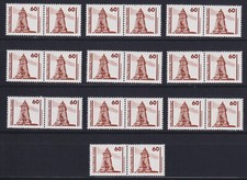 10 x DDR 1990 Plattenfehler Mi. 3347 I ** "P von Post abgeschr&auml;gt" mit Vergleich