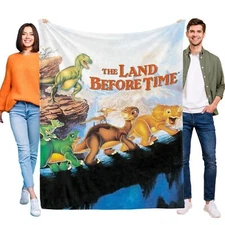The Land Before Time Flannel Blanket for Sofa Bed Couch Throw Birthday Gift