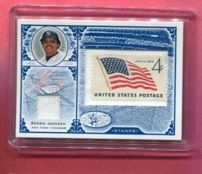 REGGIE JACKSON YANKEES 2005 LEAF MLB CENTURY COLLECTION PATCH STAMP S-36 #19/44
