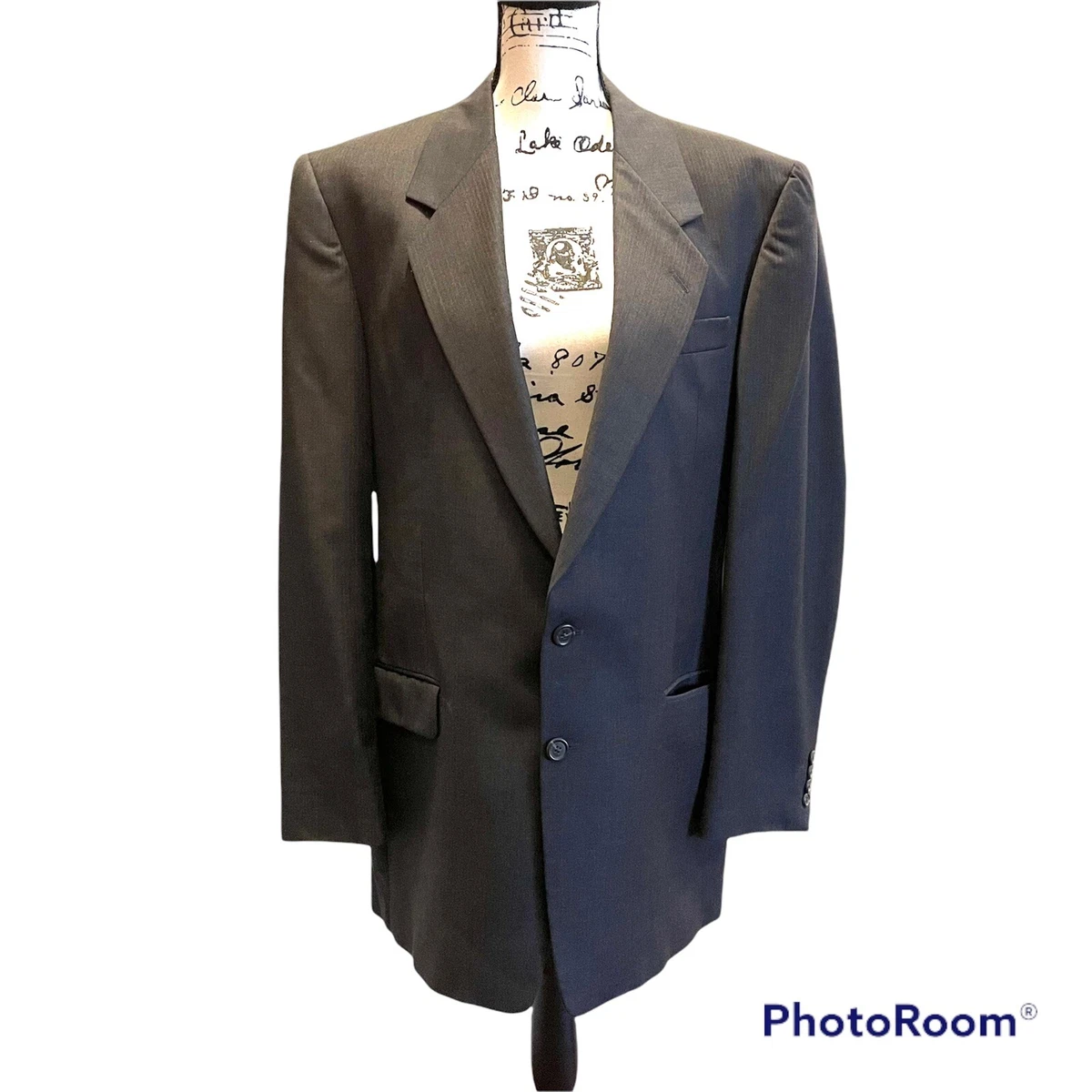 Karl Lagerfeld Suit Blazer Jacket Wool Gray 41L Bristol USA