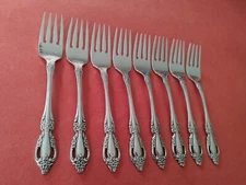 8 Oneida RAPHAEL Distinction Deluxe SALAD FORKS HH Stainless 6 3/4" FREESHIP