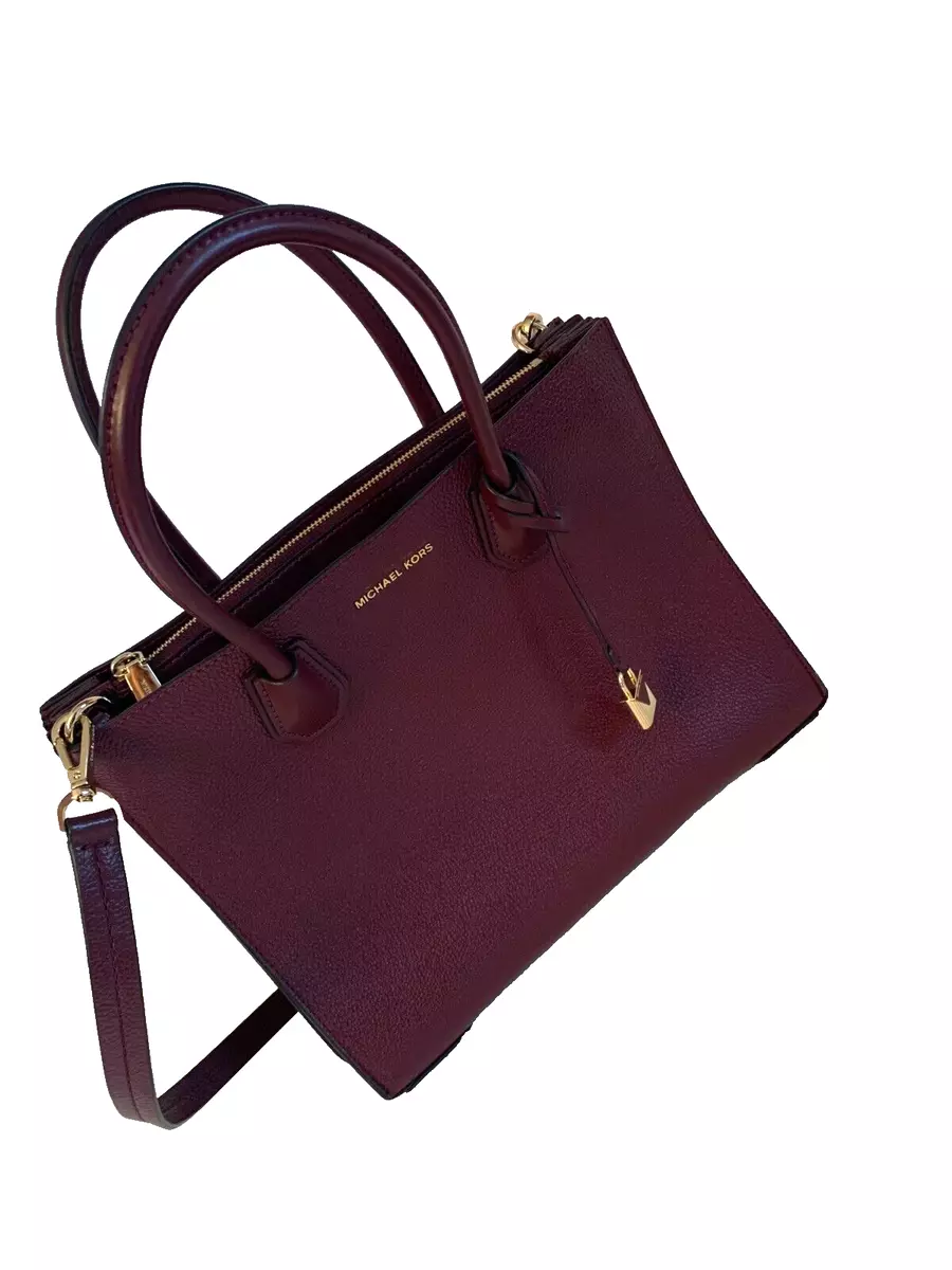 Michael Kors Handbag Luxury Genuine Leather High Quality Color Merlot Size M