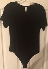 Black Short Sleeve Bodysuit Medium NWT