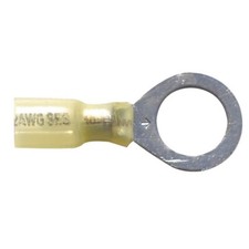Heat Shrink Crimp Ring Terminal 12-10 Gauge 1/2" Stud Wire Connector - 10 Pack