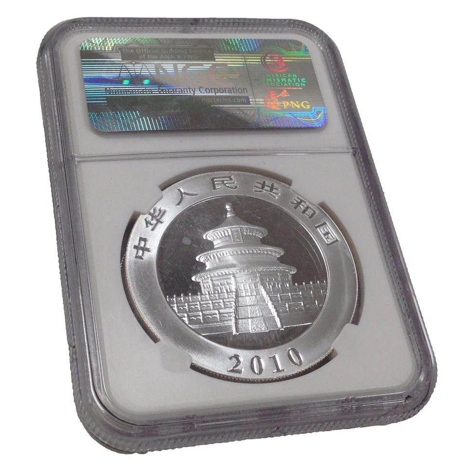 2010 Chinese China Panda S10Y 1 oz .999 Fine Silver- NGC MS69 Free Shipping - Image 4 of 4