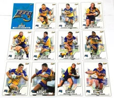 2001 SELECT NRL IMPACT TRADING CARD BASE CARD FULL TEAM SET PARRAMATTA EELS (12)