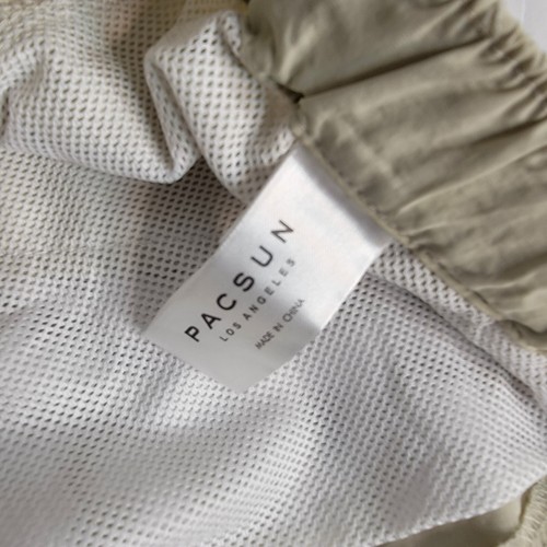 Pacsun Cargo Nylon Shorts Mens SZ Small Tan Belted - 第 7/10 張圖片
