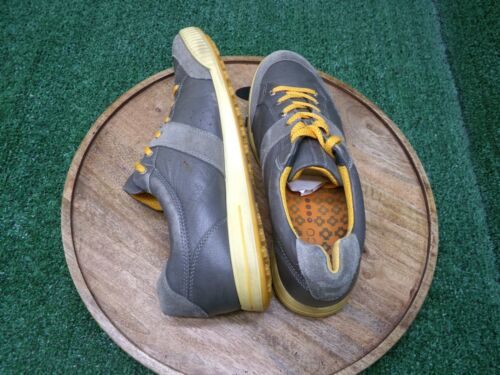 Ecco Men Street Retro Hybrid Spikeless Golf Shoe Gray Orange Leather EU 45 US 11 - Picture 6 of 9