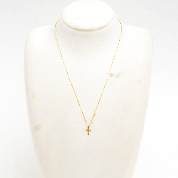 agete⭐︎18k diamond necklace Agate Diamond 0.05ct 18K Yellow Gold 18YG Pendant Necklace