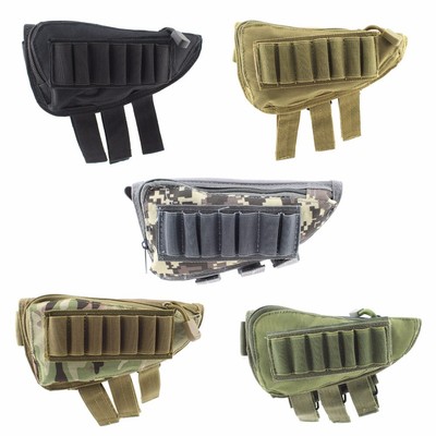 Tactical Buttstock Shotgun Rifle Stock Cheek Rest Ammo Shell Pouch ...