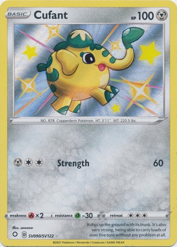 Cufant (Shiny) - SV090/SV122 Ultra Rare Shining Fates NM Pokemon TCG