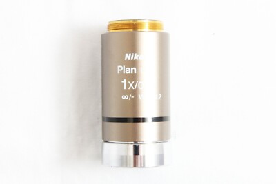 Nikon Plan UW 1x / 0.04 infi/- WD 3.2 Microscope Objective Lens #5375