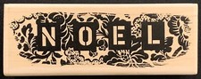 Stampington Co Christmas Floral Noel Rubber Stamp
