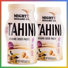 Sesame Tahini Paste 16oz 2 Pack Creamy Sauce For Hummus Keto Vegan Plant Based