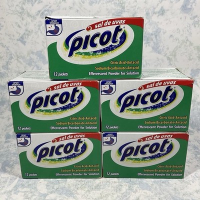 Picot Effervescent Powder Packets Antacid 12 Ct ( Lot of 5 ) Exp 11/26