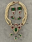 VINTAGE COLLECTION OF TRIFARI COSTUME JEWELRY NECKLACE EARRINGS PEARLS