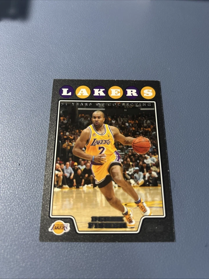 Derek Fisher 2008-09 Topps Baloncesto #94 NEGRO 4/51 LAKERS SSP Foto 2 de 4