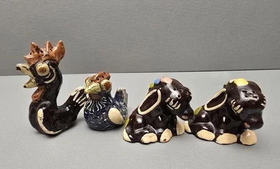 Vintage Tlaquepaque MEXICAN POTTERY 14 s-n-p sets Free Shipping NOW 20% OFF - Image 1 of 4