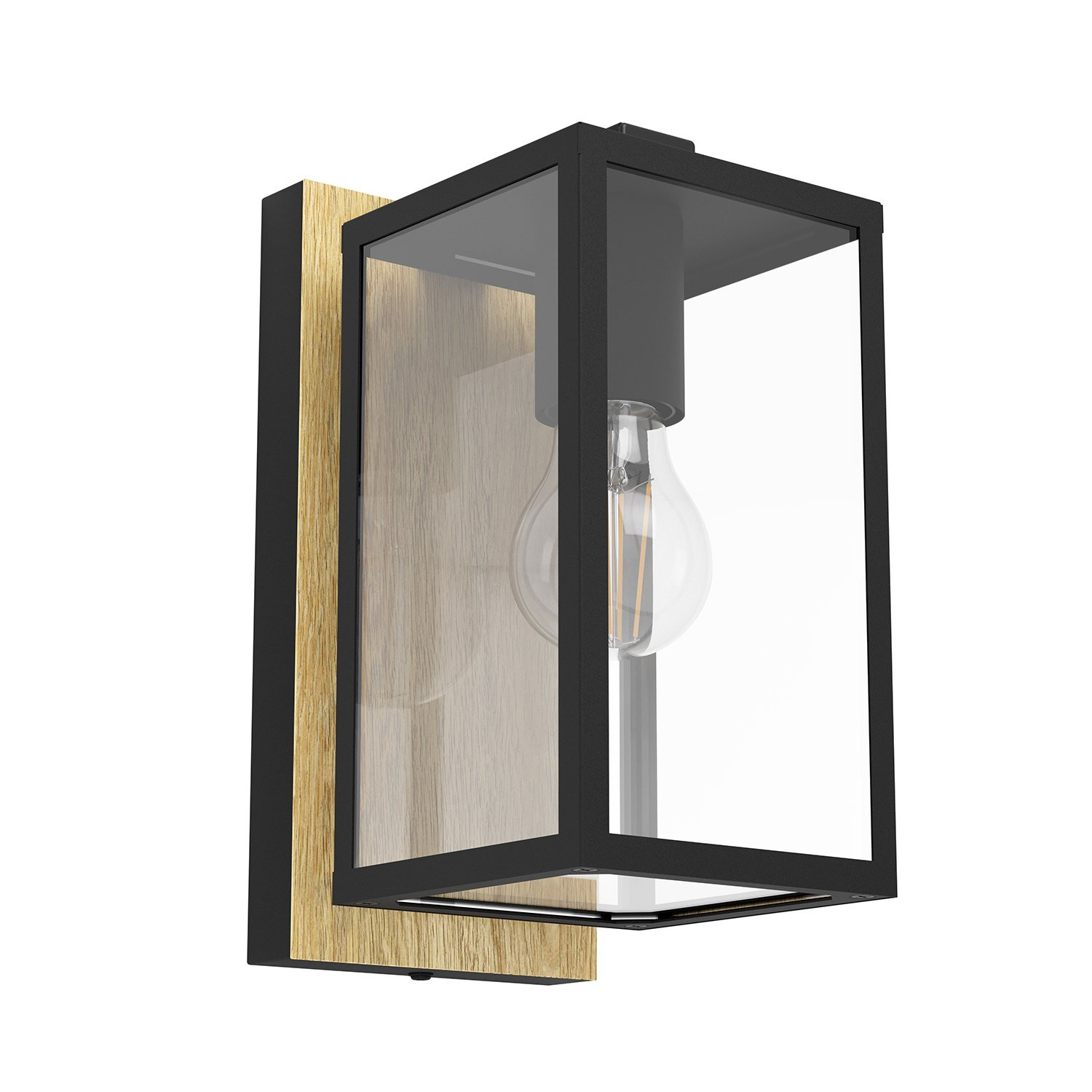 Applique Esterno Budrone Acciaio Marrone E27 | Illuminazione Design