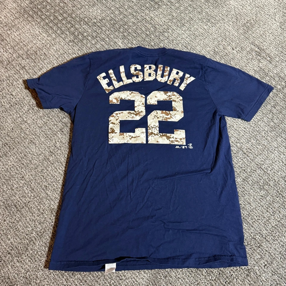 Футболка молодежная фанатская Majestic New York Yankees Ellsbury No22 темно-синяя футболка - Изображение 2 из 3