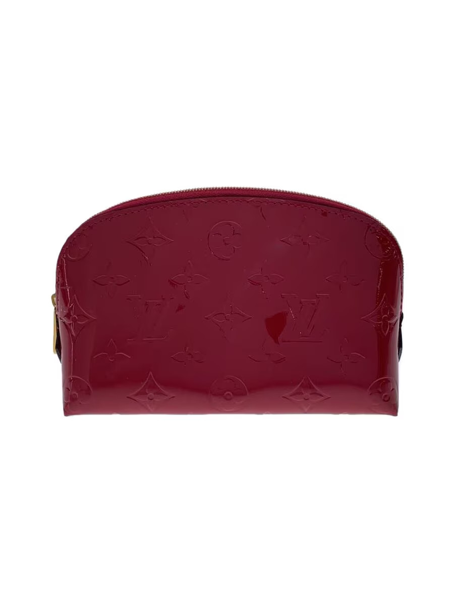 LOUIS VUITTON Monogram Vernis Red Enamel Pochette Cosmetic Bag