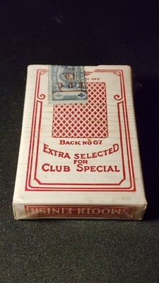 Bee Playing Cards Red Sealed Tax Stamp Torn Cellophane