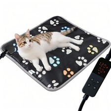 Pet Heating Pad, Waterproof Dog Heating Pad Mat for Cat with Durable Anti-Bit...