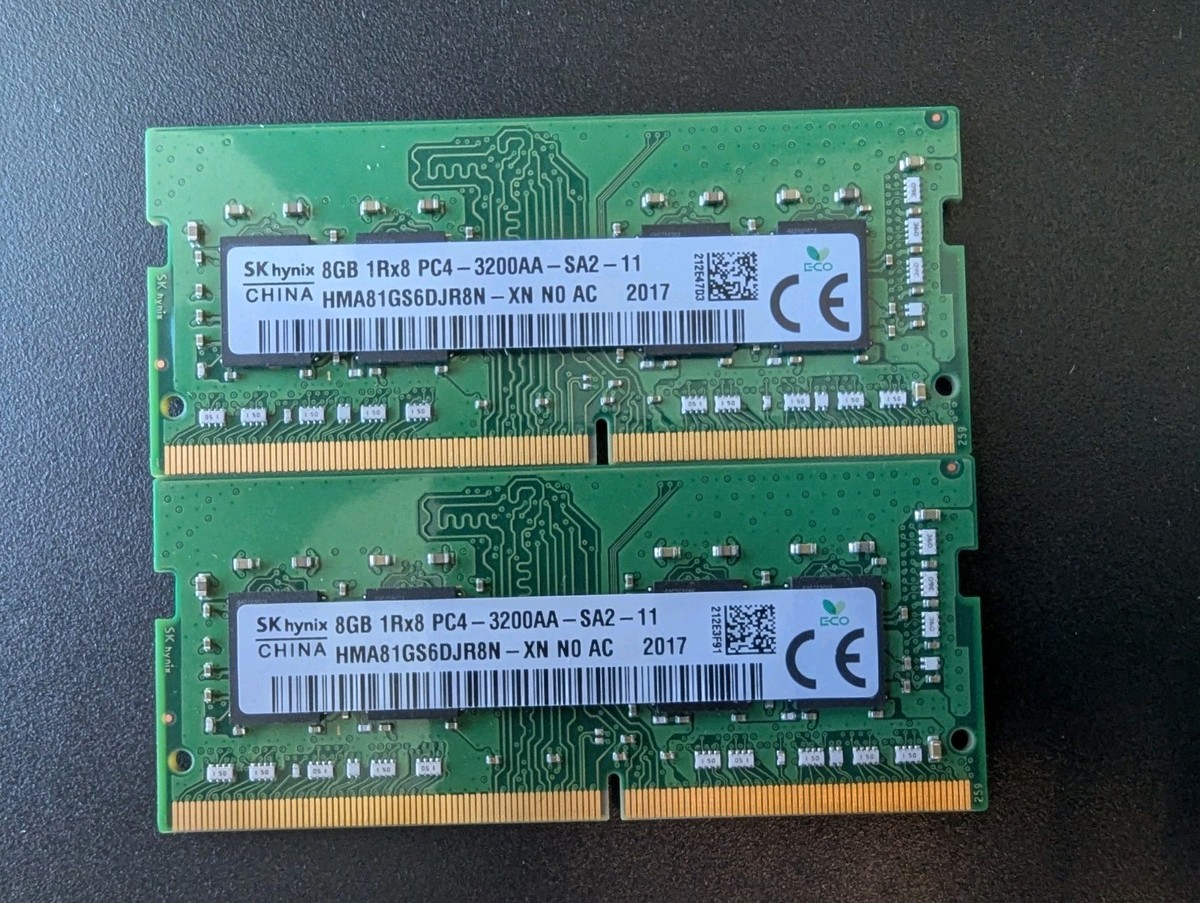 SK Hynix 16GB (2x8GB) DDR4-3200 PC4-3200AA 1Rx16 SODIMM RAM