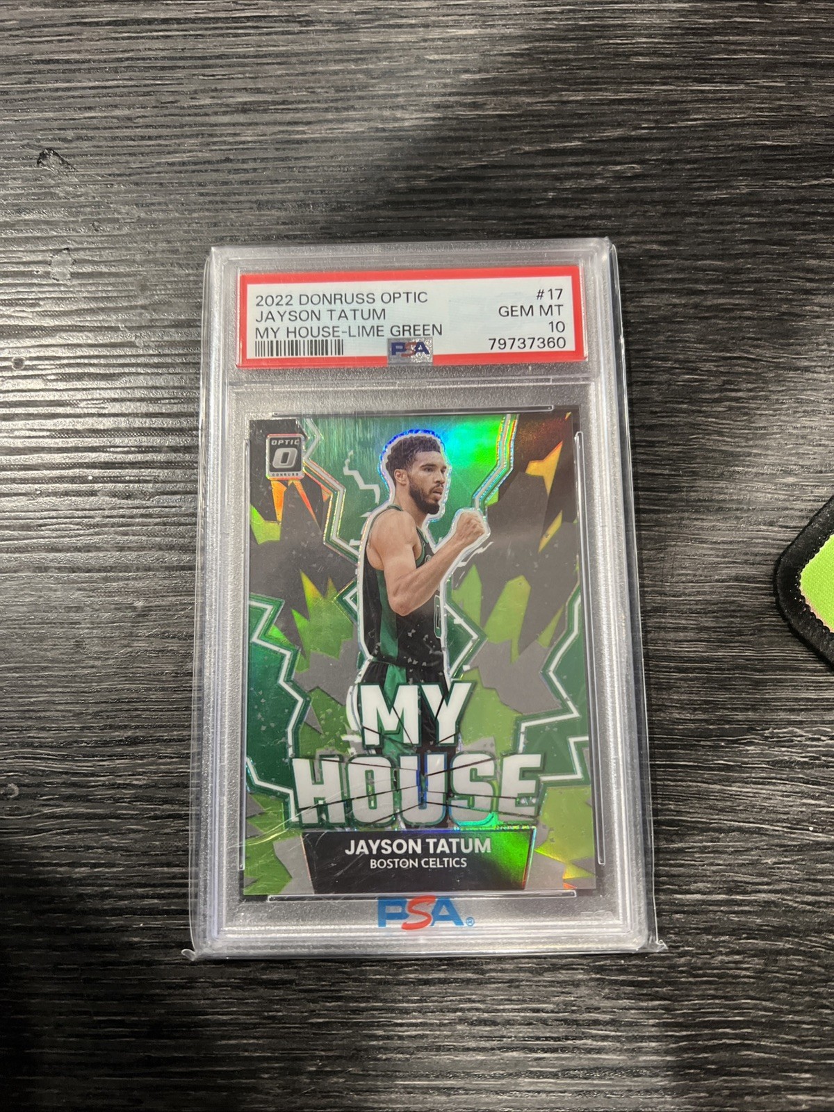 2022 Donruss Optic | Jayson Tatum PSA 10 | My House Lime Green /149 #17