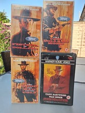 Four Vintage Clint Eastwood VHS Tapes Bundle Western