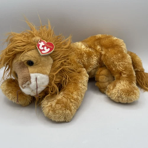 Vintage 2003 TY Classic Beanie Caesar the Lion plush cute stuffed lion