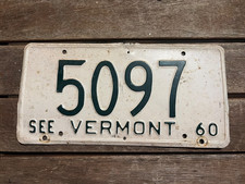 1960 Vermont license plate 5097