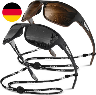 Sunier Sonnenbrille Herren Polarisiert Sport Fahrradbrille Damen Verspiegelt, Un