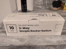 (10 PACK) Deako 3-Way Single Pole Simple Rocker Switch Model DS2017 White (NEW)