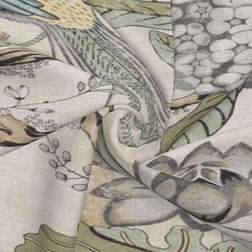 Agriism Chinoiserie Pillow Cover - Pink Flowers and Birds - Linen - - Picture 5 of 7