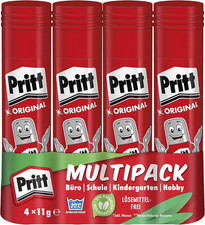 Pritt Klebestift, Kinderfreundlicher Kleber Für Schule & Büro, 4X11G | 97% Natür
