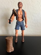 Mattel Big Jim’s Buddy Big JOSH #8893 COMPLETE – Axe, Log, Boots – WORKING ARM