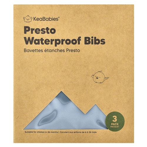 Presto Waterproof Bibs, 6-36 Months, Slate, 3 Pack