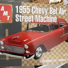AMT ERTL 1955 Chevy Bel Air Street Machine 1:25 Scale Open Box Sealed Parts