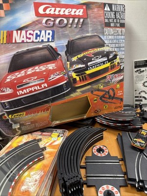 Carrera GO!NASCAR Racing Track Turbo Booster Slot Car Race Set 62250 W/LOTS XTRA