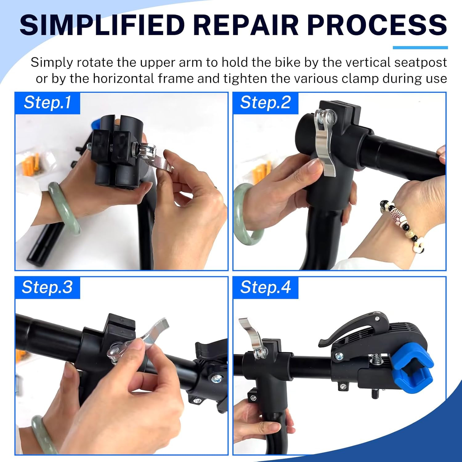 Curved Bike Repair Stand, Bench Mount Bike Repair Stand Bicycle Maintenance Rack