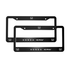 Honda 2 Pack Stainless Steel Rust-proof License Plate Frame Holder Black Honda 2 Pack Stainless Steel Rust-proof License Plate Frame Holder Black